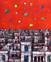 Zahid Saleem, 16 x 13 Inch, Acrylic on Canvas, Cityscape Painting, AC-ZS-122
